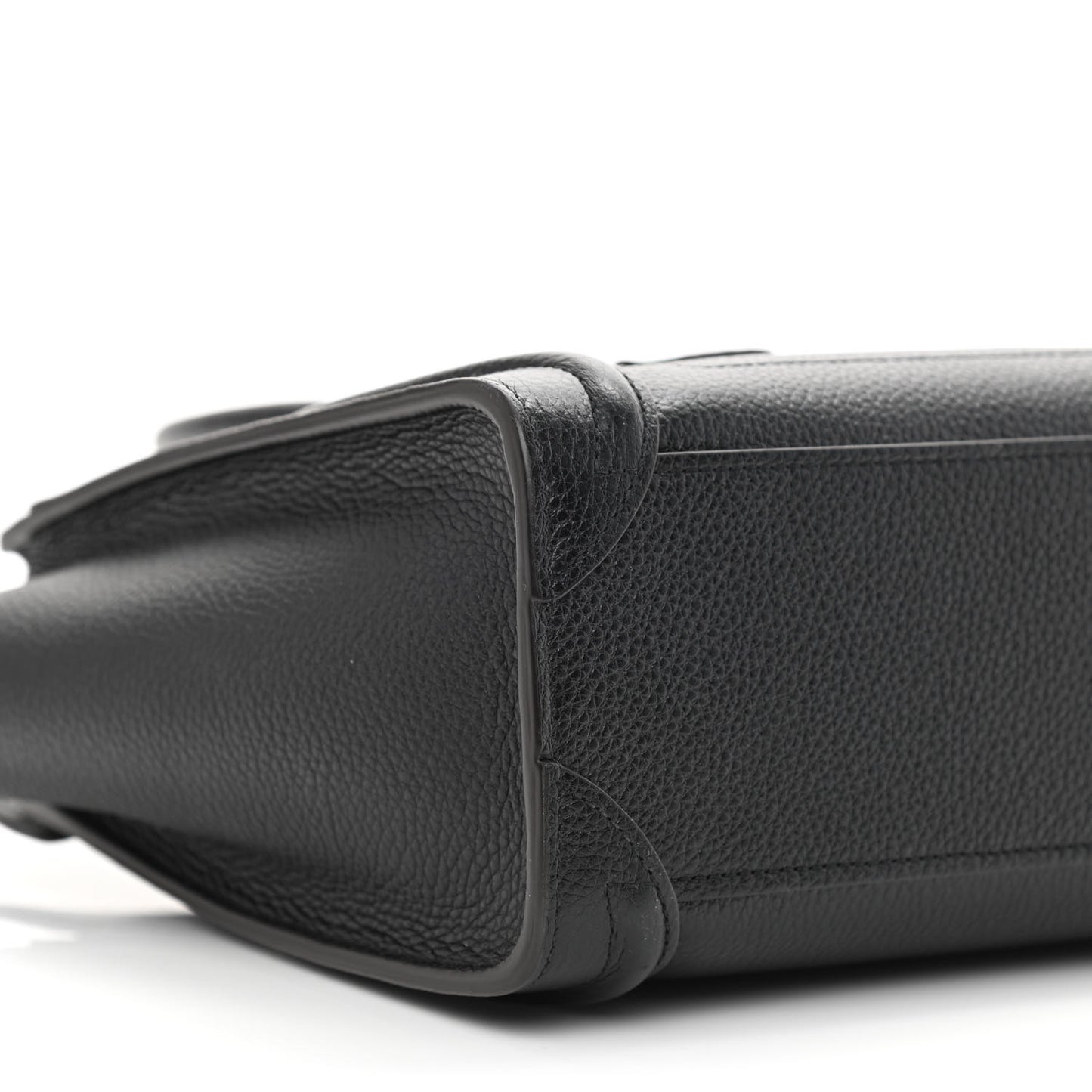 Drummed Calfskin Nano Luggage Black