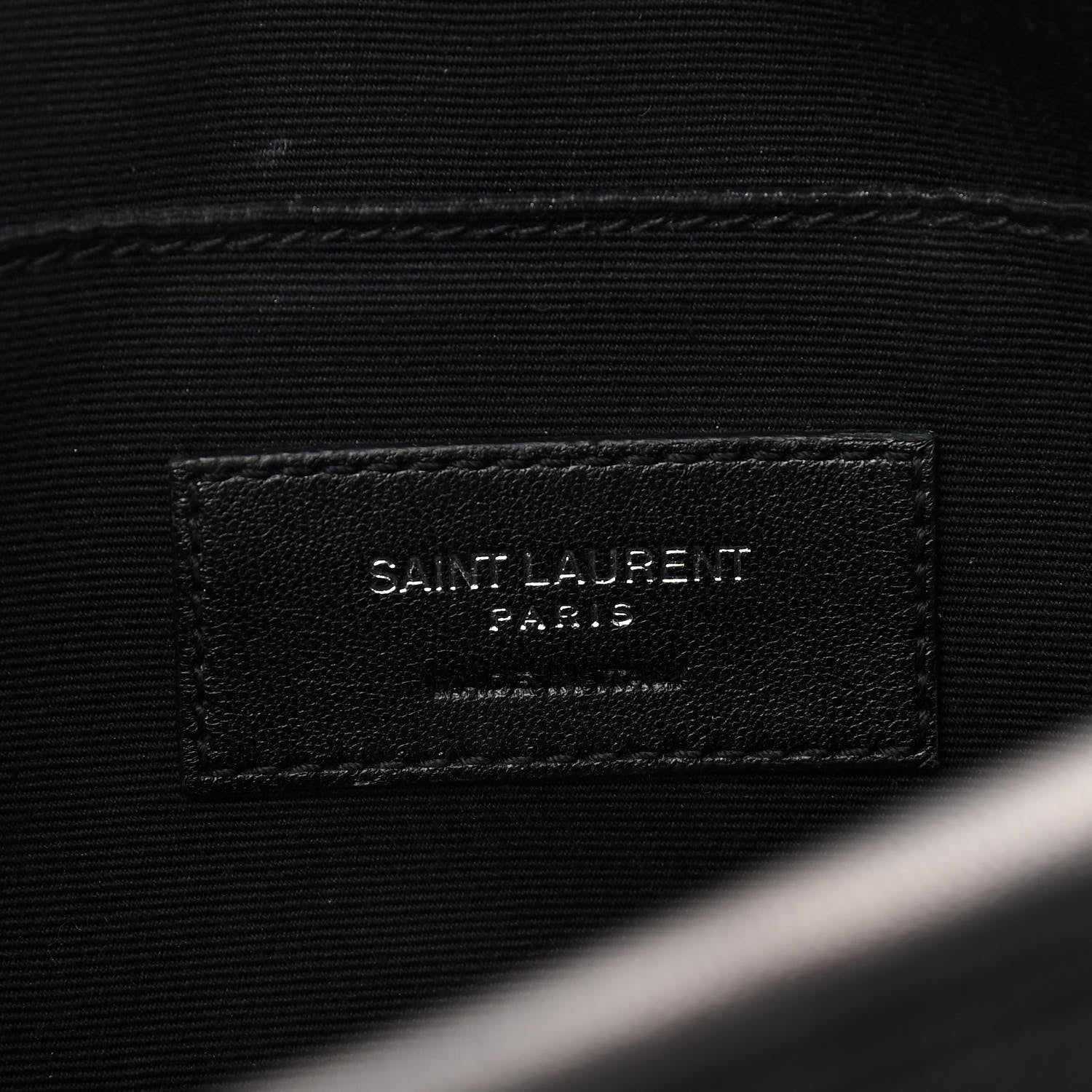 Saint Laurent Lambskin Monogram Embossed Small Lou Camera Bag Black 6 of 10