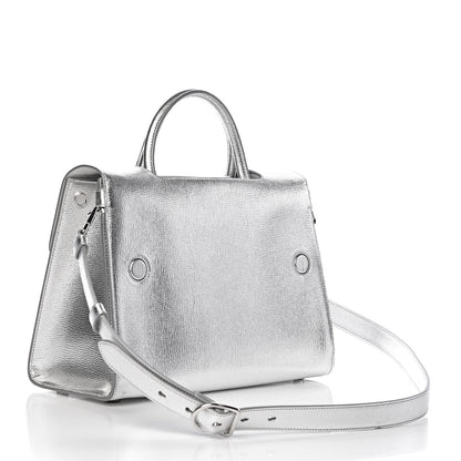 Christian Dior Metallic Grained Calfskin Medium Diorever Flap Silver 3 of 12