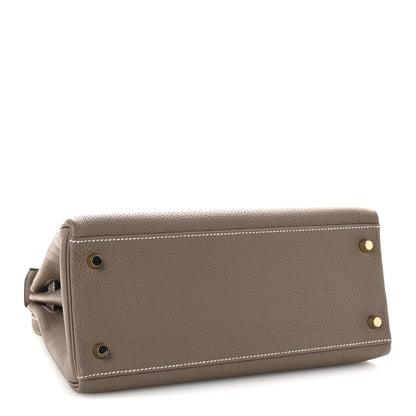 Hermes Togo Kelly Retourne 28 Etoupe 4 of 10