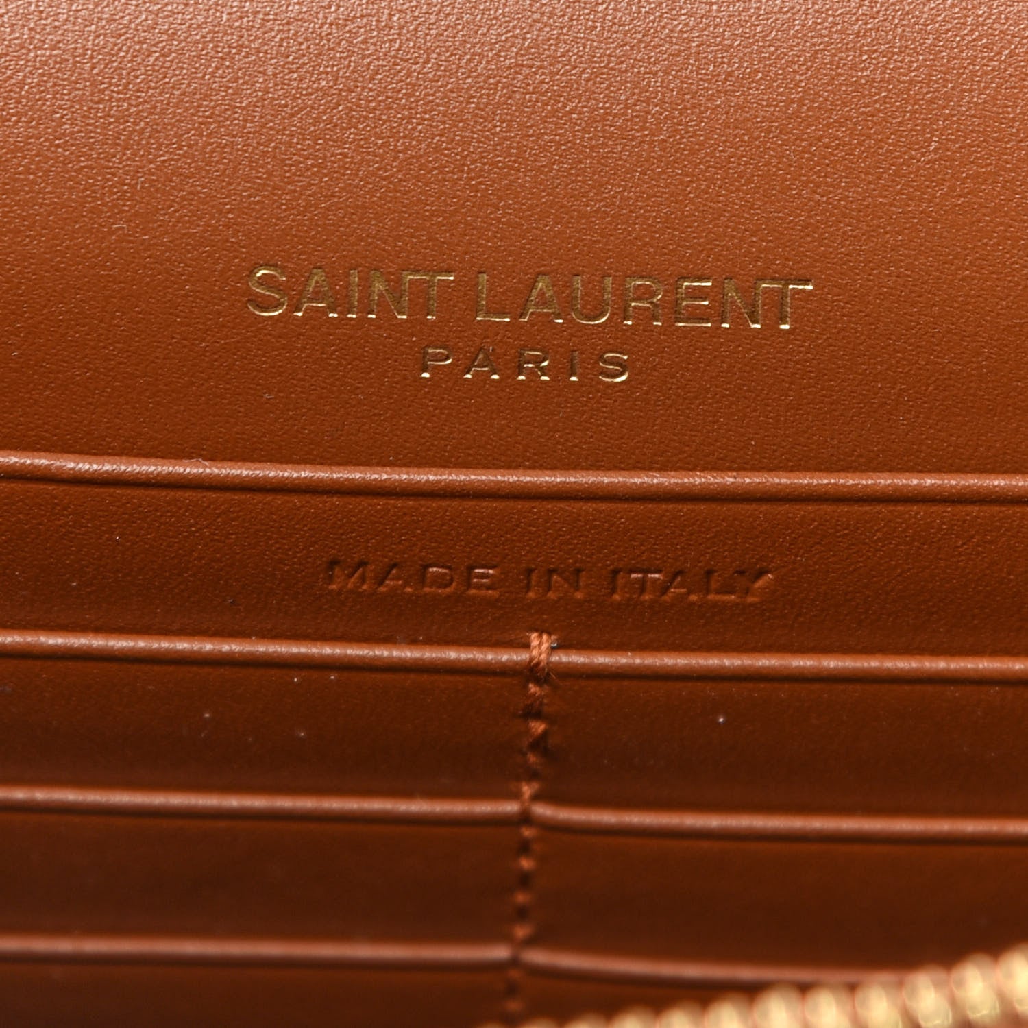 Saint Laurent Smooth Calfskin Classic Monogram Kate Tassel Chain Wallet Brown 6 of 8