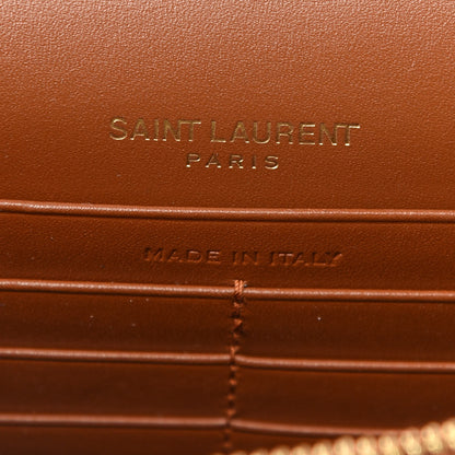 Saint Laurent Smooth Calfskin Classic Monogram Kate Tassel Chain Wallet Brown 6 of 8