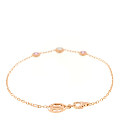 Cartier 18K Pink Gold Diamond Pink Sapphire D'Amour Bracelet 2 of 3