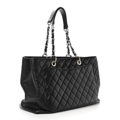 Chanel Caviar Quilted XL Grand Shopping Tote GST Black 3 of 12