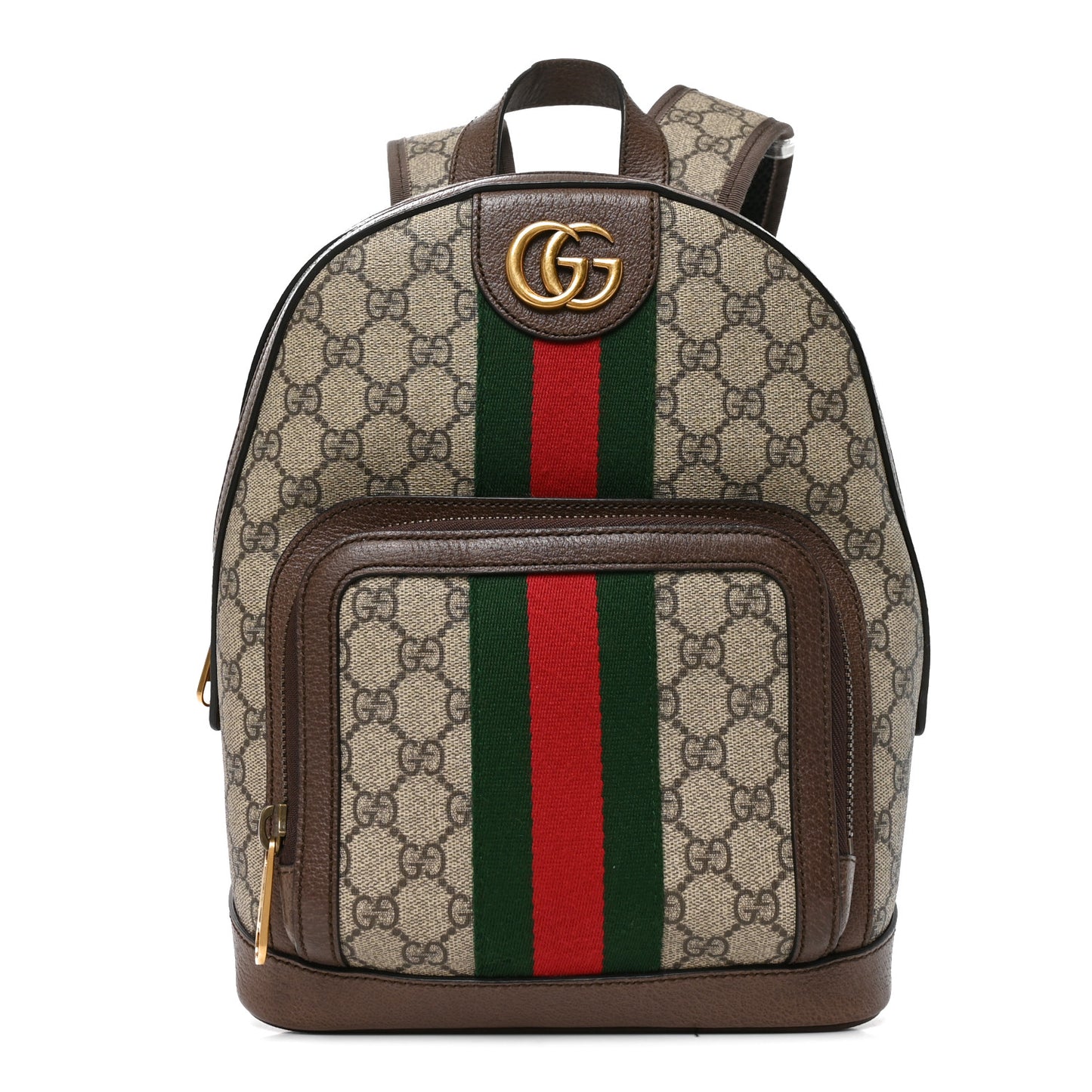 GG Supreme Monogram Calfskin Web Small Ophidia Day Backpack Beige Ebony New Acero