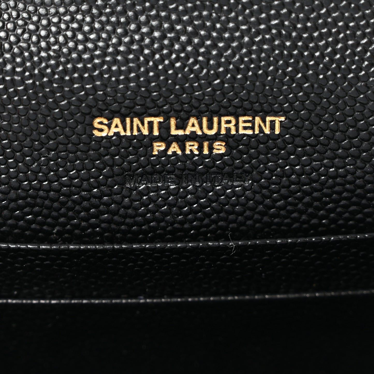 Grain De Poudre Matelasse Chevron Small Monogram Envelope Wallet Black