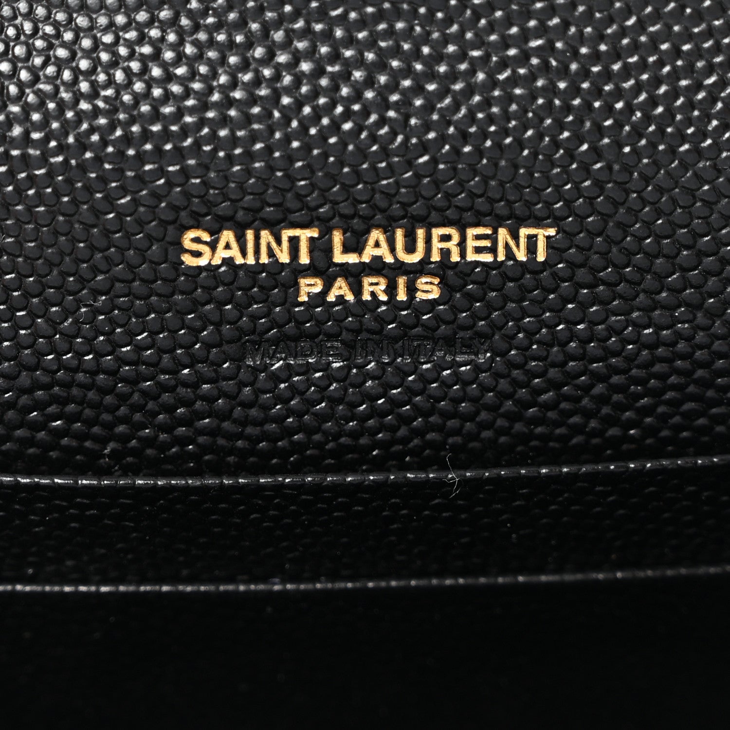 Saint Laurent Grain De Poudre Matelasse Chevron Small Monogram Envelope Wallet Black 6 of 7