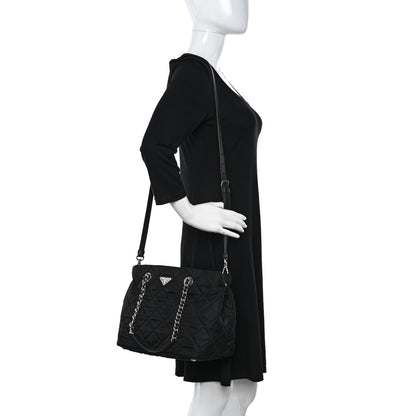 Prada Nylon Tessuto Impuntu Quilted Tote Black 3 of 10