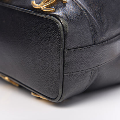 Chanel Caviar CC Drawstring Shoulder Bag Black 8 of 9