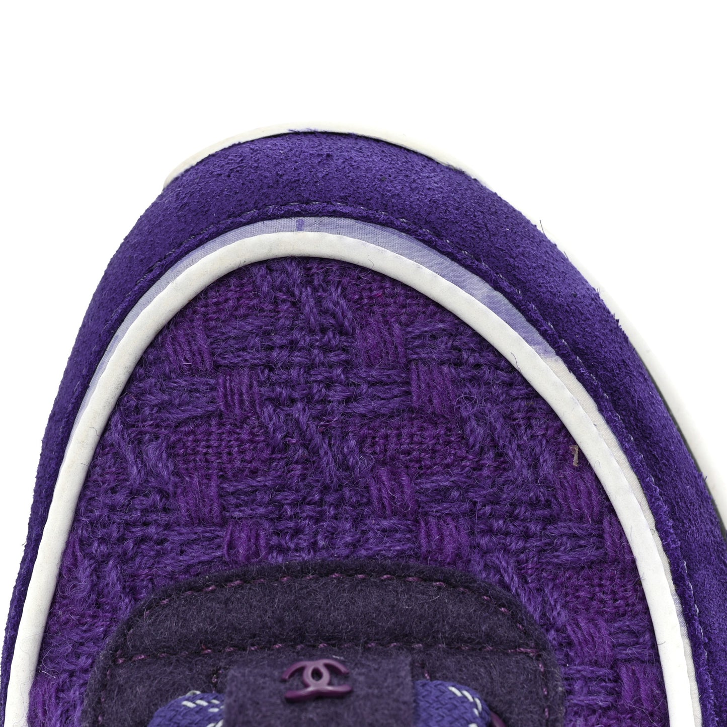 Suede Tweed Felt CC Sneakers 37 Purple