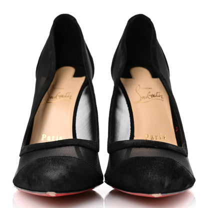 Christian Louboutin Veau Velours Rete Galativi 100 Pumps 40.5 Black 3 of 9