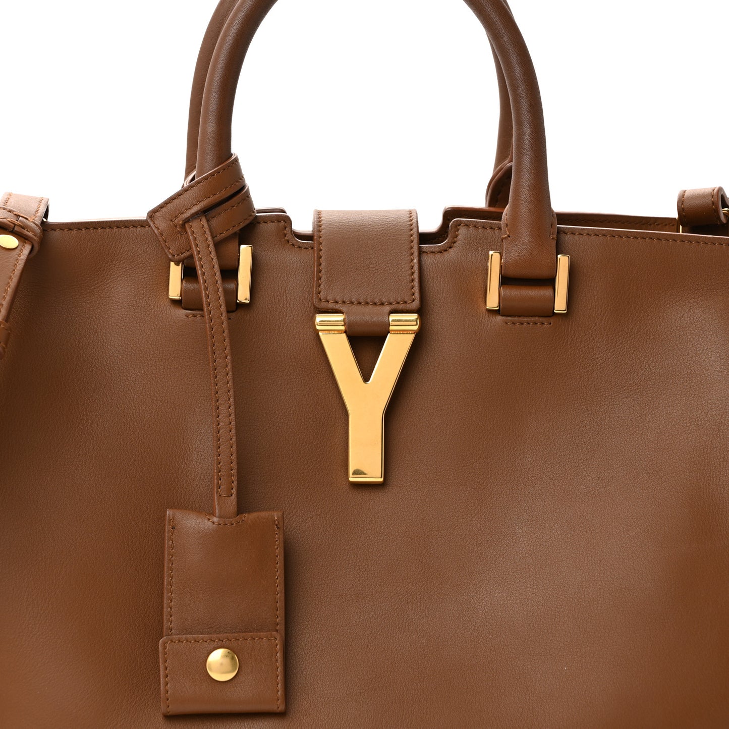 Calfskin Small Classic Y Cabas Cognac
