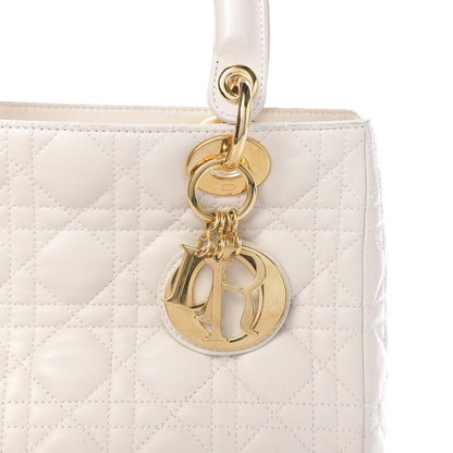Christian Dior Lambskin Cannage Medium Lady Dior Light Beige 19 of 19