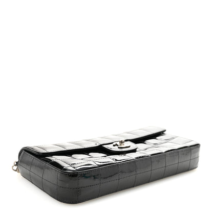 Chanel Patent Quilted East West Chocolate Bar Flap Black 4 of 11