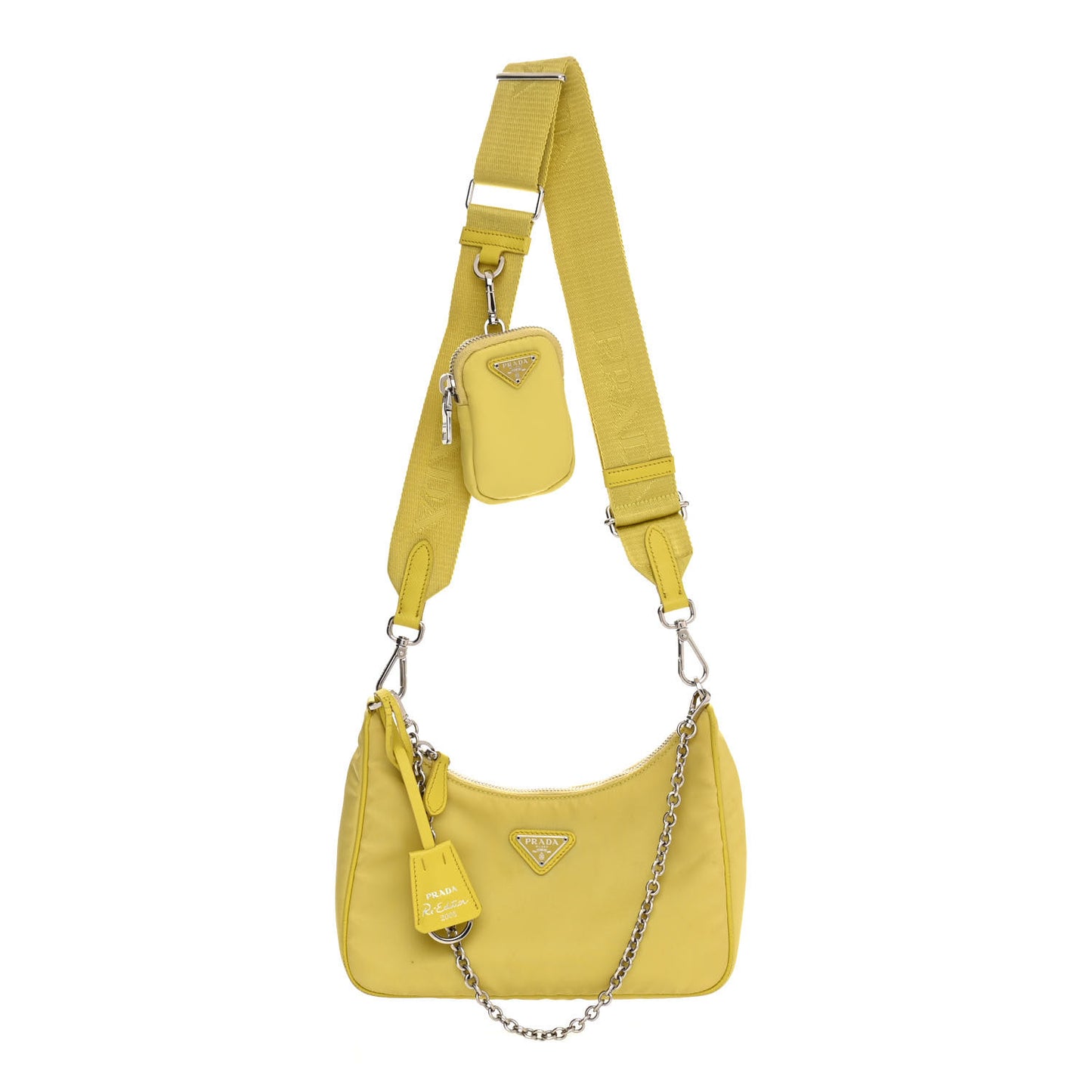 Nylon Saffiano Re-Edition 2005 Shoulder Bag Ananas