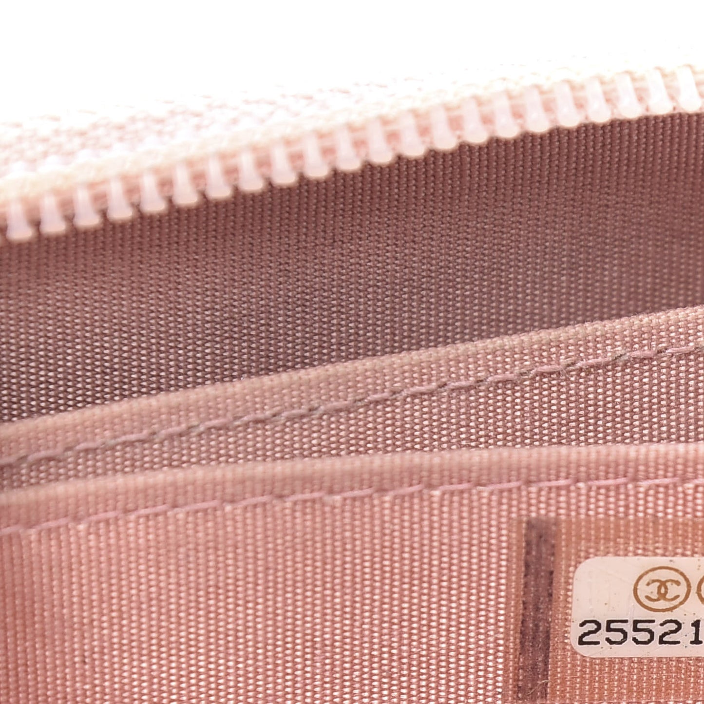 Caviar Quilted Boy Zip Around Coin Purse Wallet Light Pink