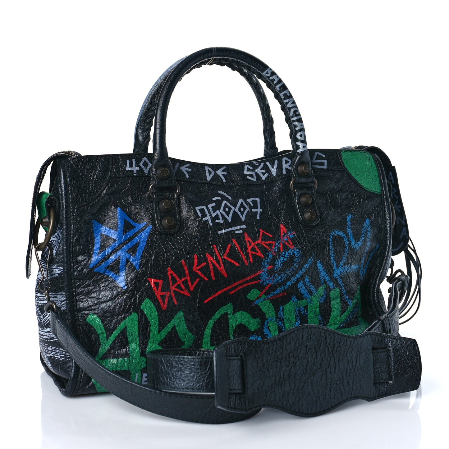 Agneau Graffiti All Over Classic Hardware S City Black Vert Rouge