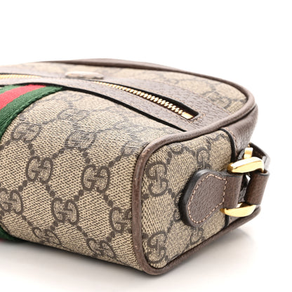 Gucci GG Supreme Monogram Web Mini Ophidia Shoulder Bag Brown 10 of 11