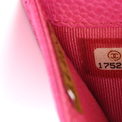 Chanel Iridescent Caviar Quilted Flap Card Holder Pink 8 of 11