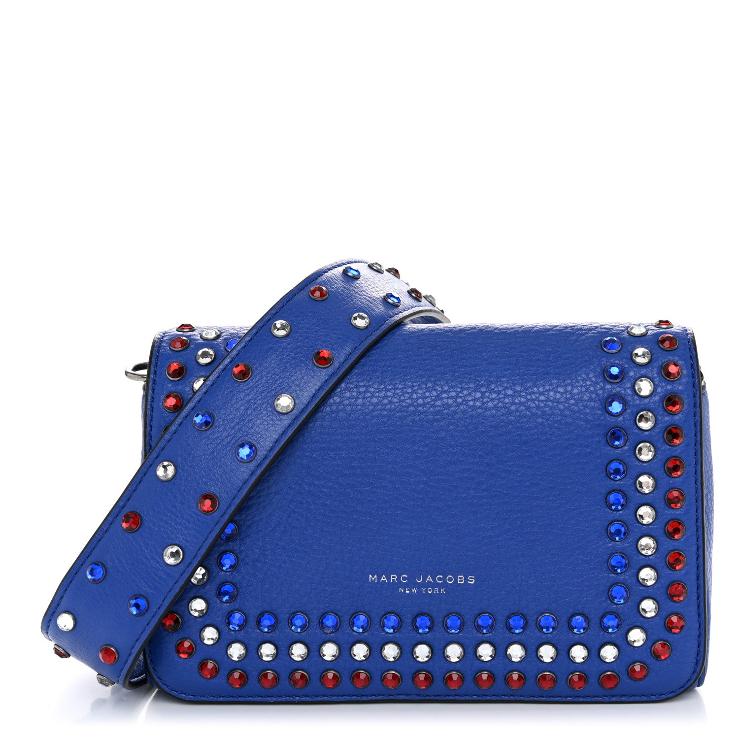 Marc Jacobs Calfskin Crystal Pretty Young Thing Crossbody Cobalt Blue 1 of 10