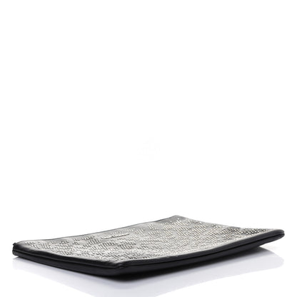 Saint Laurent Smooth Calfskin Micro-Studded Letters Zip Clutch Black 3 of 5