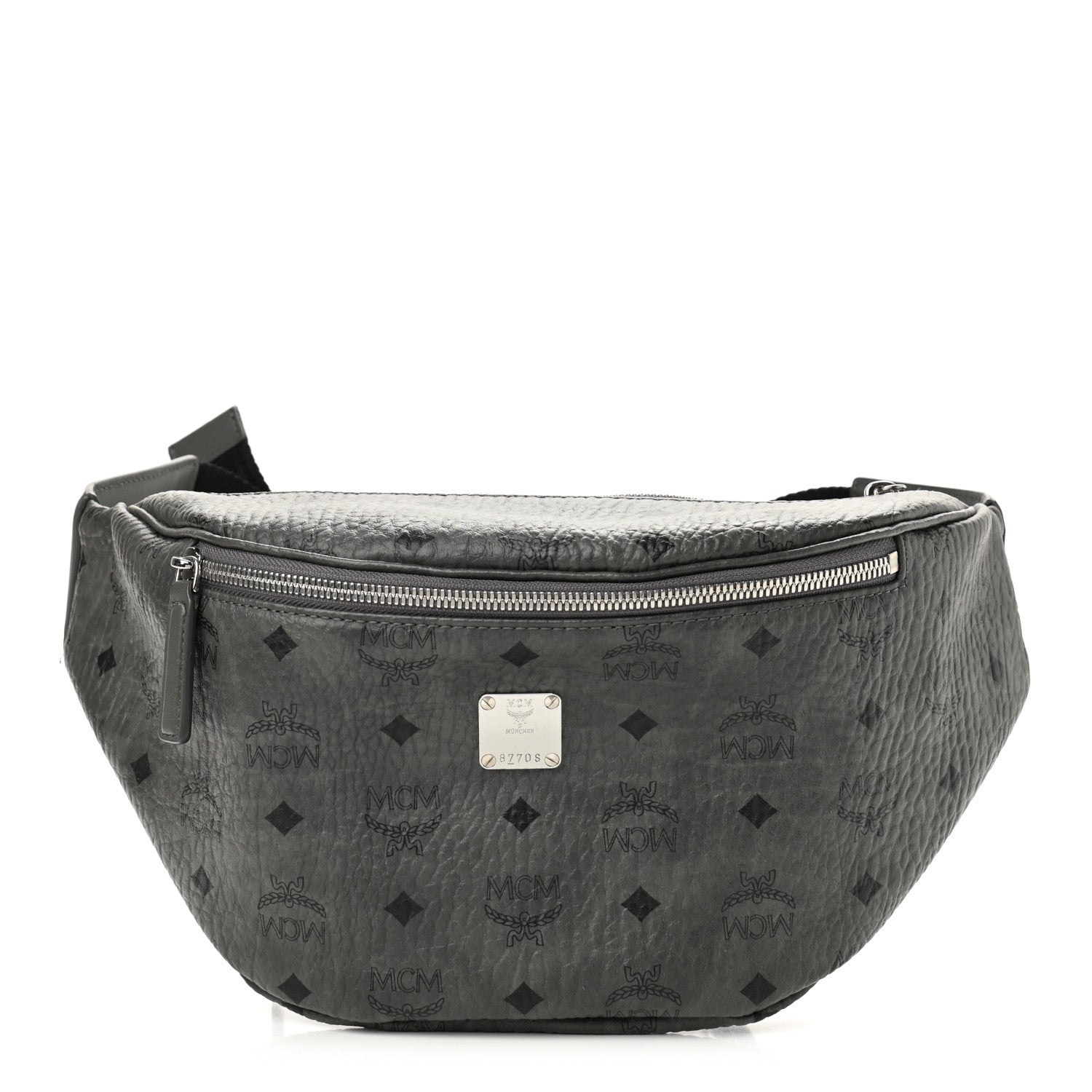 MCM Visetos Stark Belt Bag Grey 1 of 10