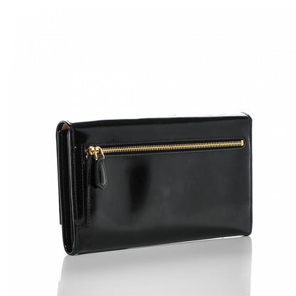 Prada Spazzolato Metal Bar Flap Wallet Nero Black 3 of 8