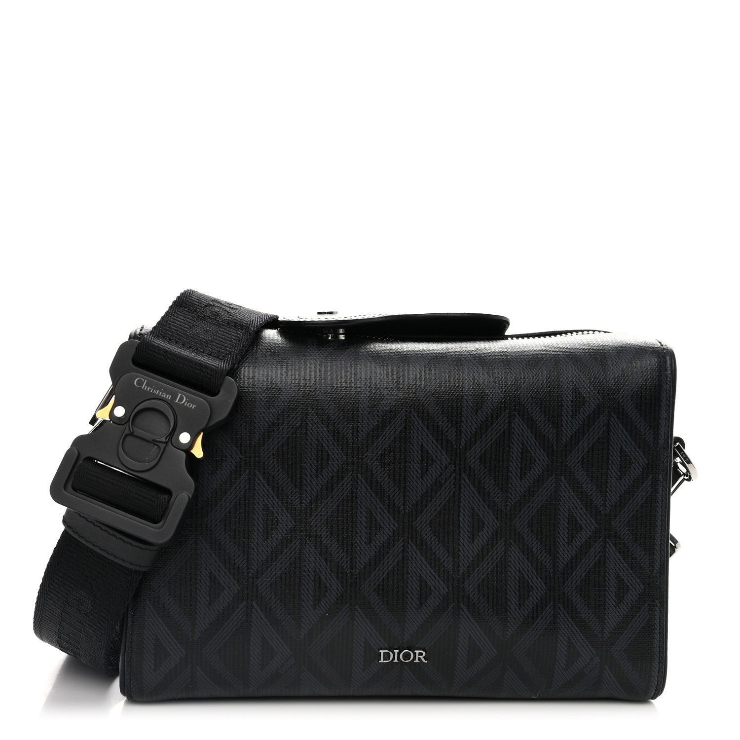 Christian Dior Canvas CD Diamond Lingot 22 Bag Black 1 of 10