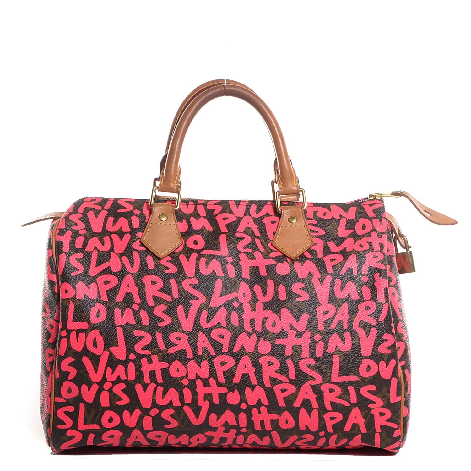Louis Vuitton Monogram Graffiti Speedy 30 Fuchsia 1 of 7