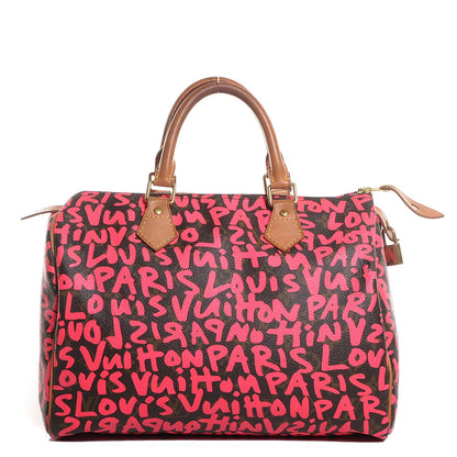 Louis Vuitton Monogram Graffiti Speedy 30 Fuchsia 1 of 7