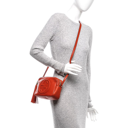 Gucci Pebbled Calfskin Small Soho Disco Bag Sun Orange 2 of 7