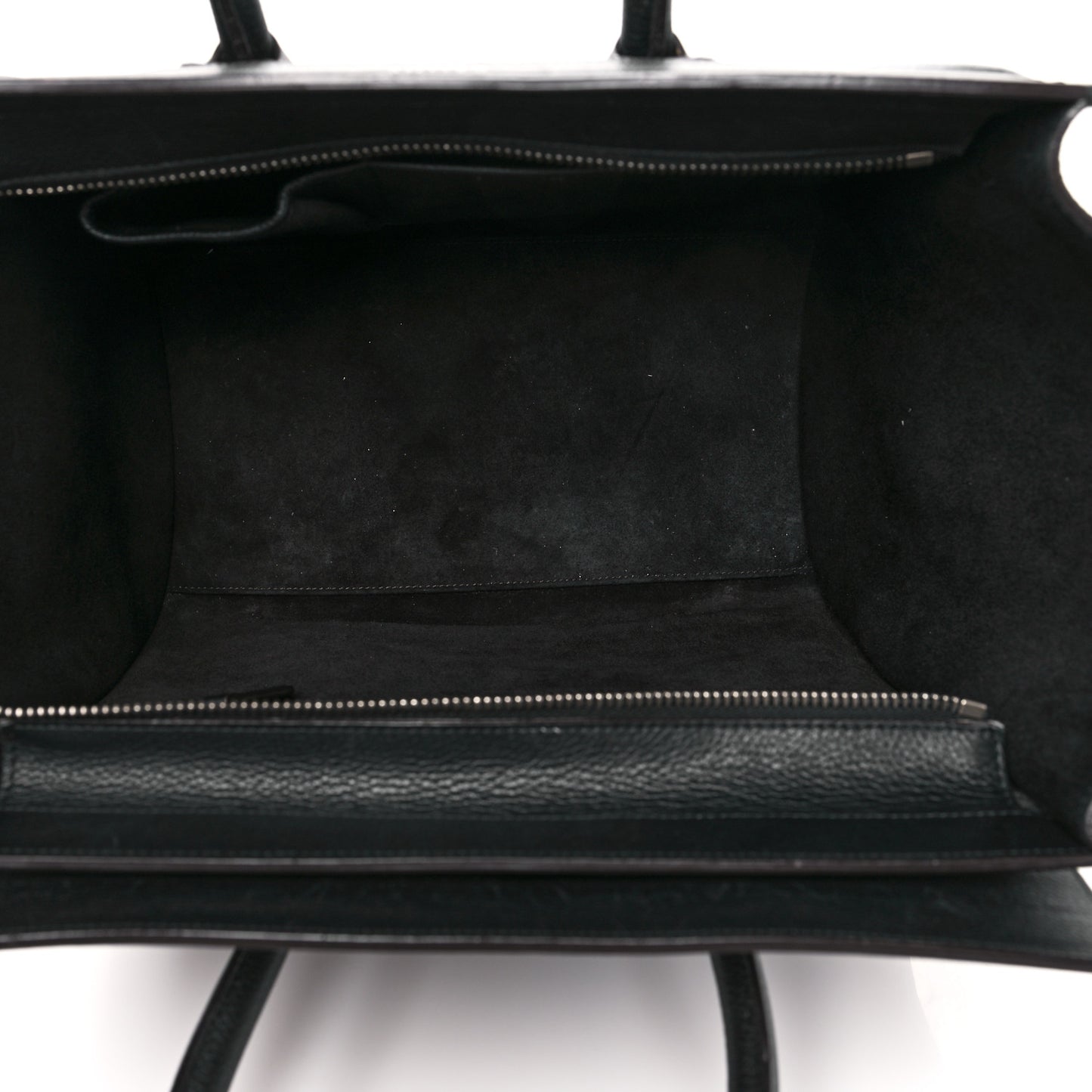 Drummed Calfskin Mini Luggage Black