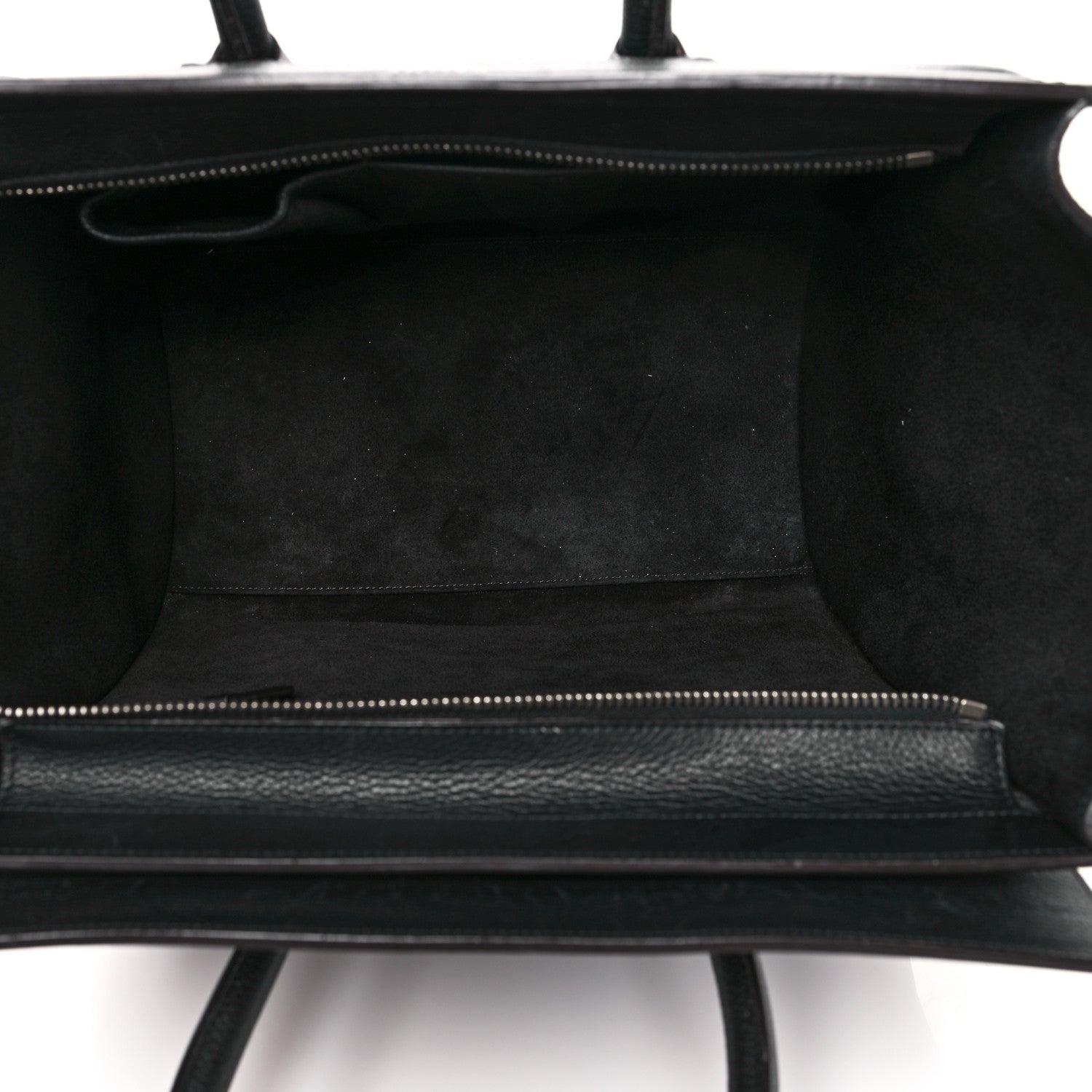 Celine Drummed Calfskin Mini Luggage Black 5 of 10