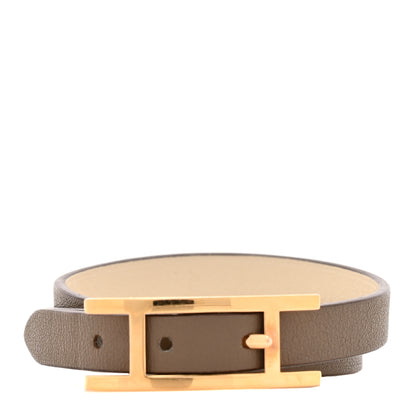 Hermes Swift Behapi Double Tour Bracelet T2 Etoupe Nata 1 of 6