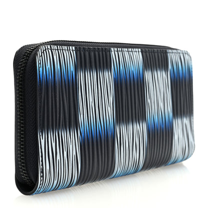 Louis Vuitton Epi XL Damier Rush Zippy Vertical Wallet Blue Moon 3 of 6
