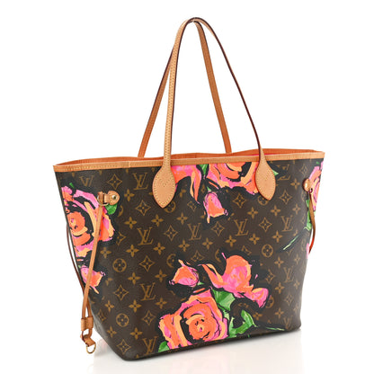 Louis Vuitton Monogram Roses Neverfull MM 3 of 10