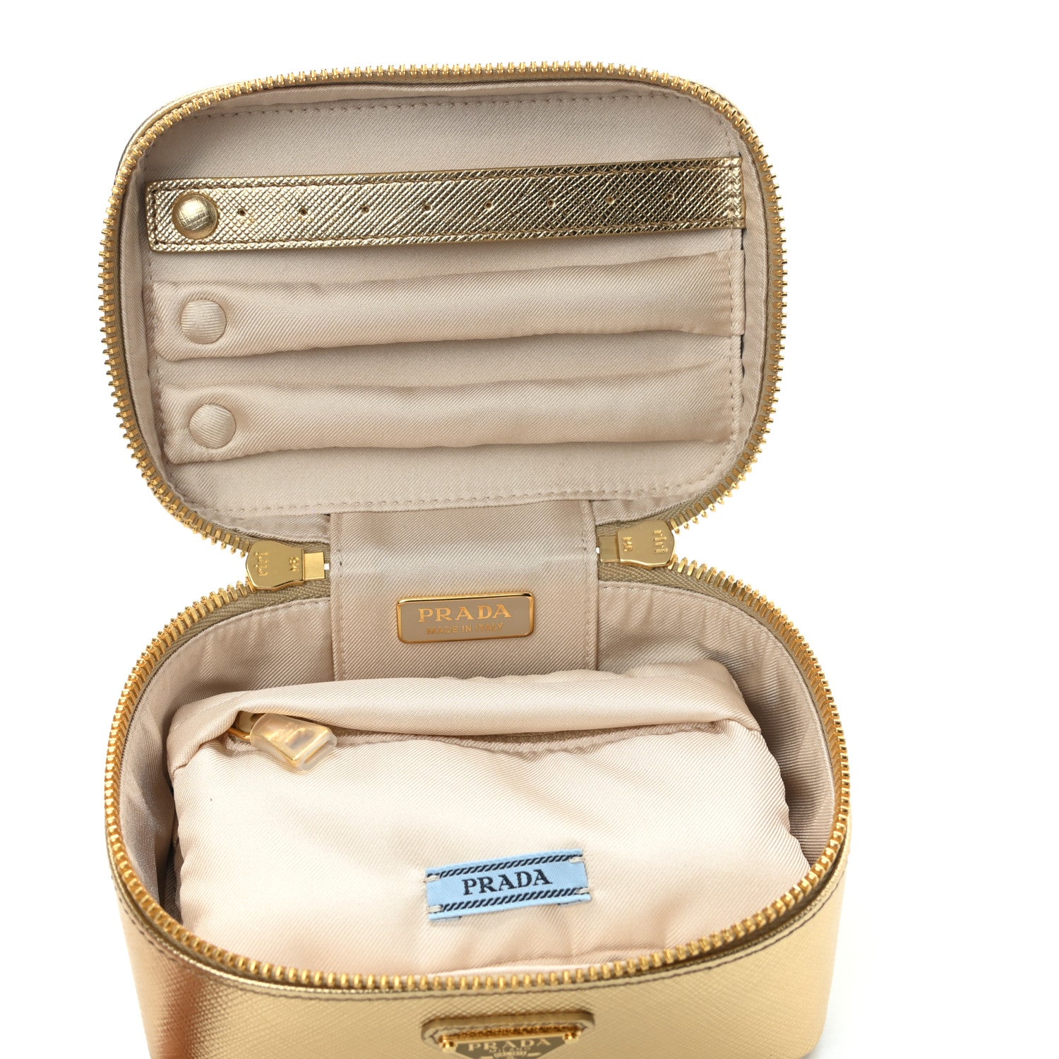 Prada Saffiano Beauty Case Platino 5 of 7
