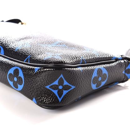 Louis Vuitton Colored Monogram Mini Pochette Accessories Blue Black 6 of 9
