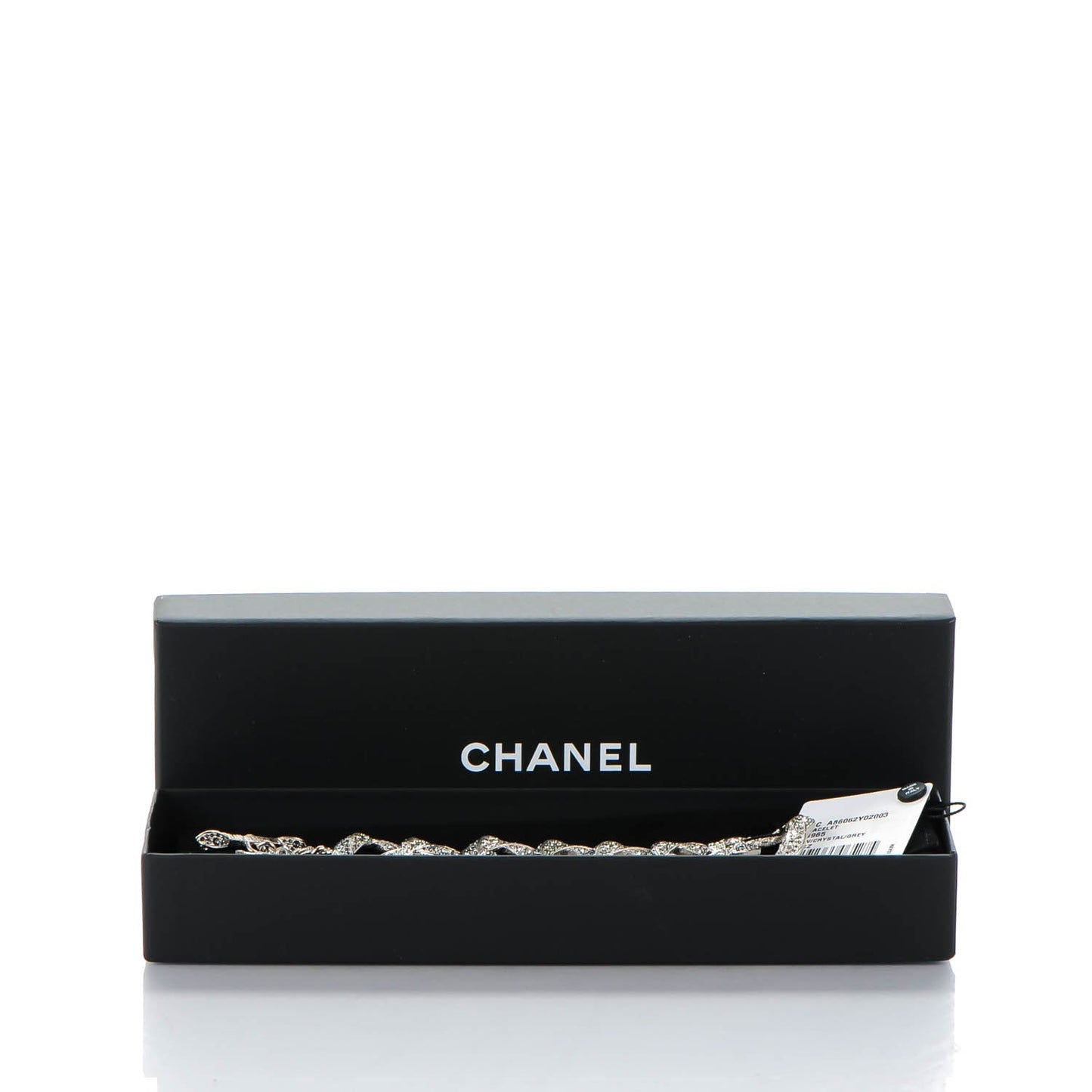 Crystal CC Chain Bracelet Silver