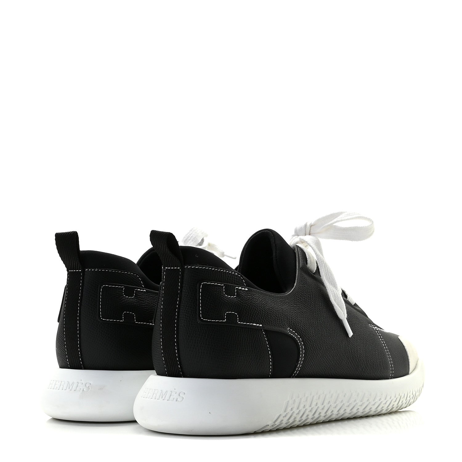 Hermes Epsom Technical Canvas Vitesse Sneakers 42.5 Black 4 of 13
