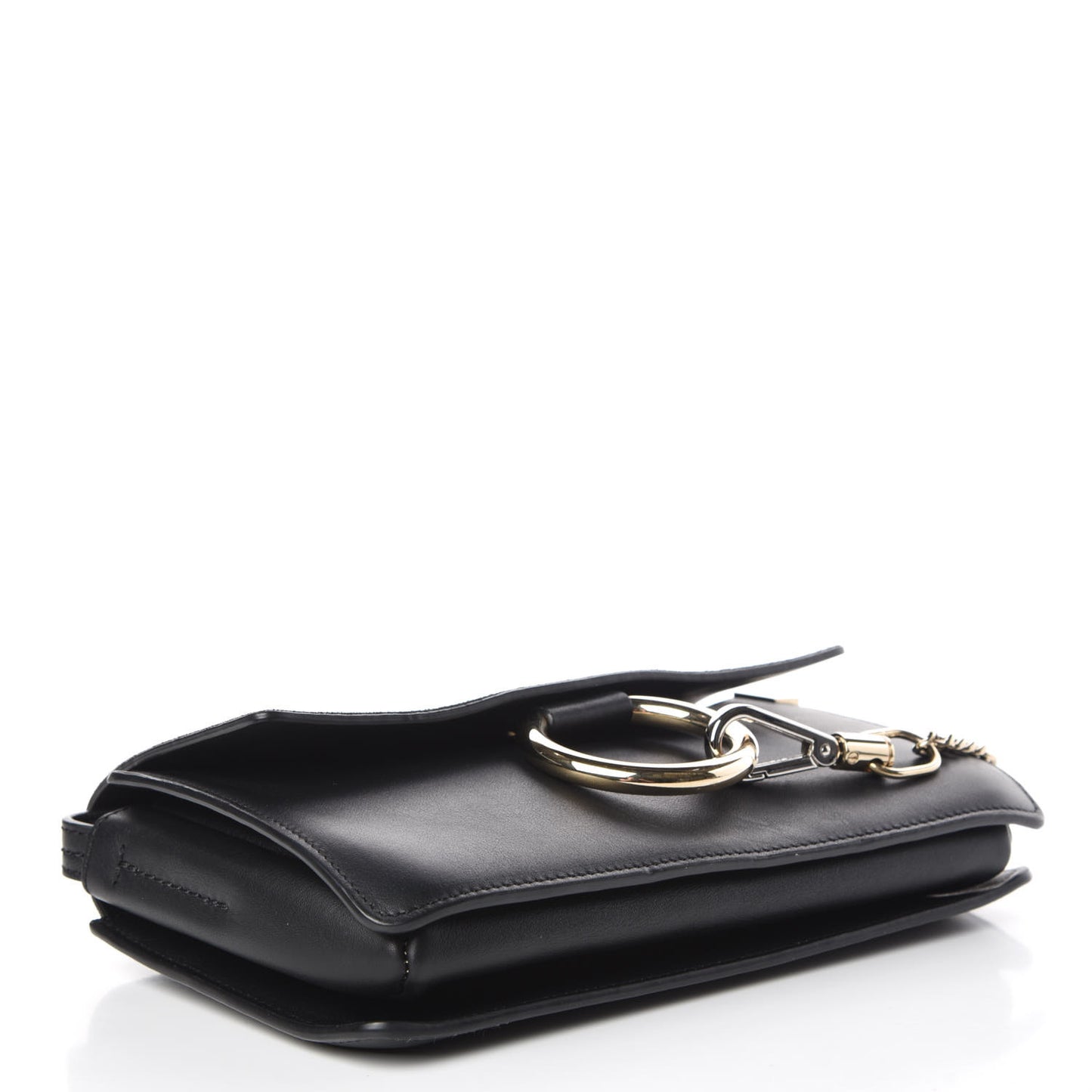 Suede Calfskin Small Faye Shoulder Bag Black