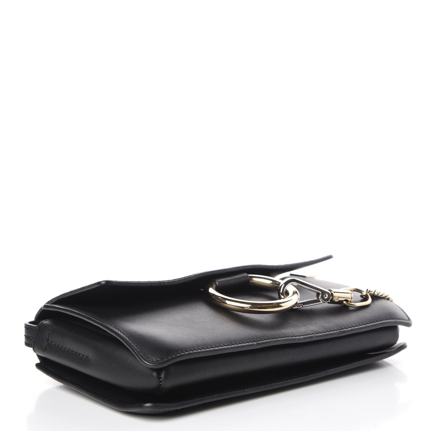 Chloe Suede Calfskin Small Faye Shoulder Bag Black 4 of 10