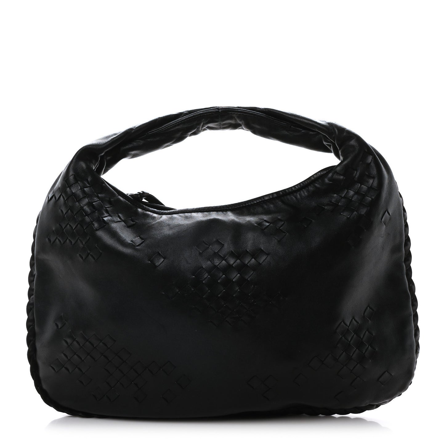 Nappa Intrecciato Patchwork Medium Hobo Black