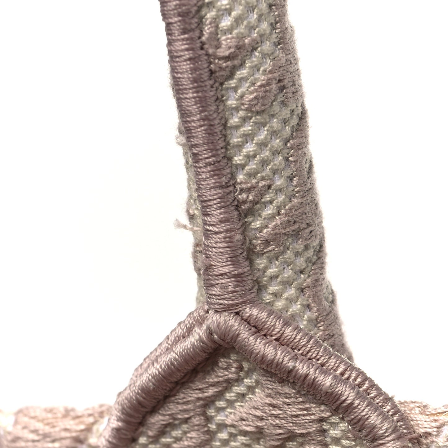 Canvas Macro Houndstooth Embroidered Medium Book Tote Pink White