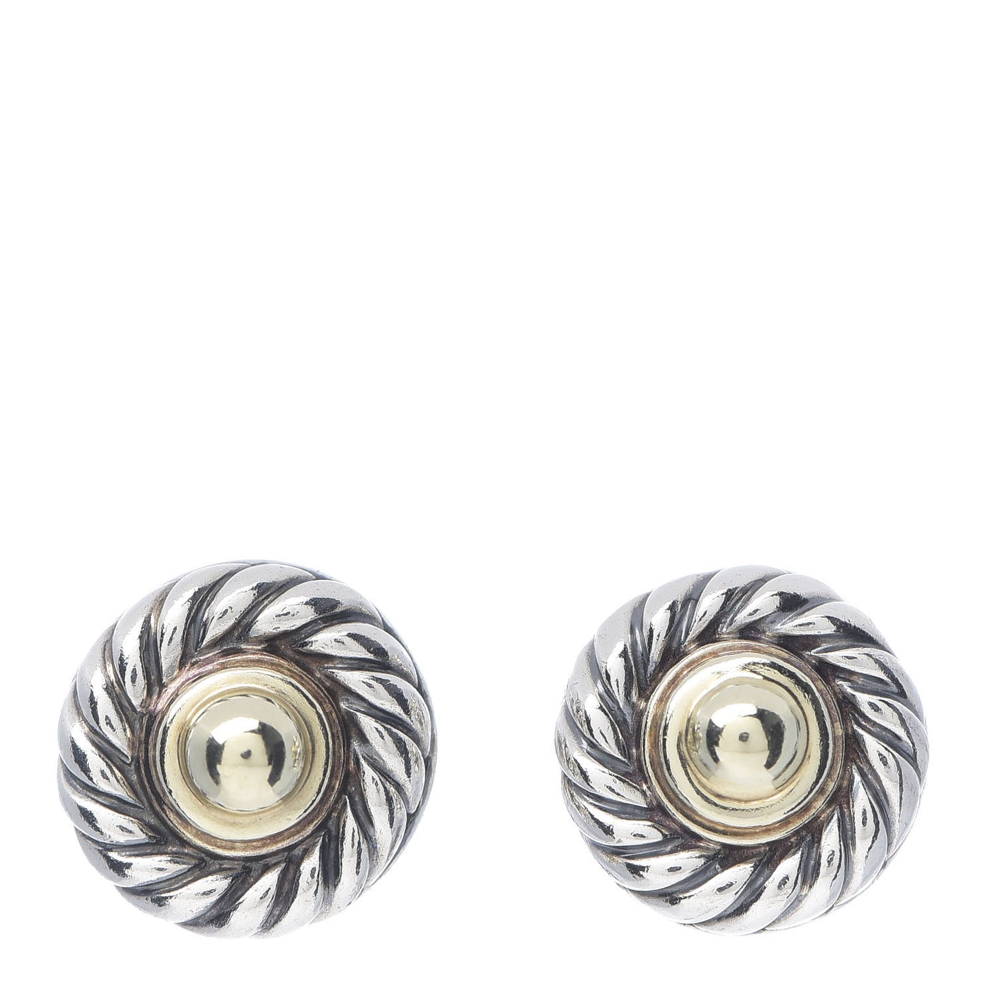 Sterling Silver 14K Yellow Gold Cookie Earrings