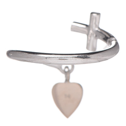 Gucci 18K White Gold Cross and Heart Ring 52 6 3 of 6