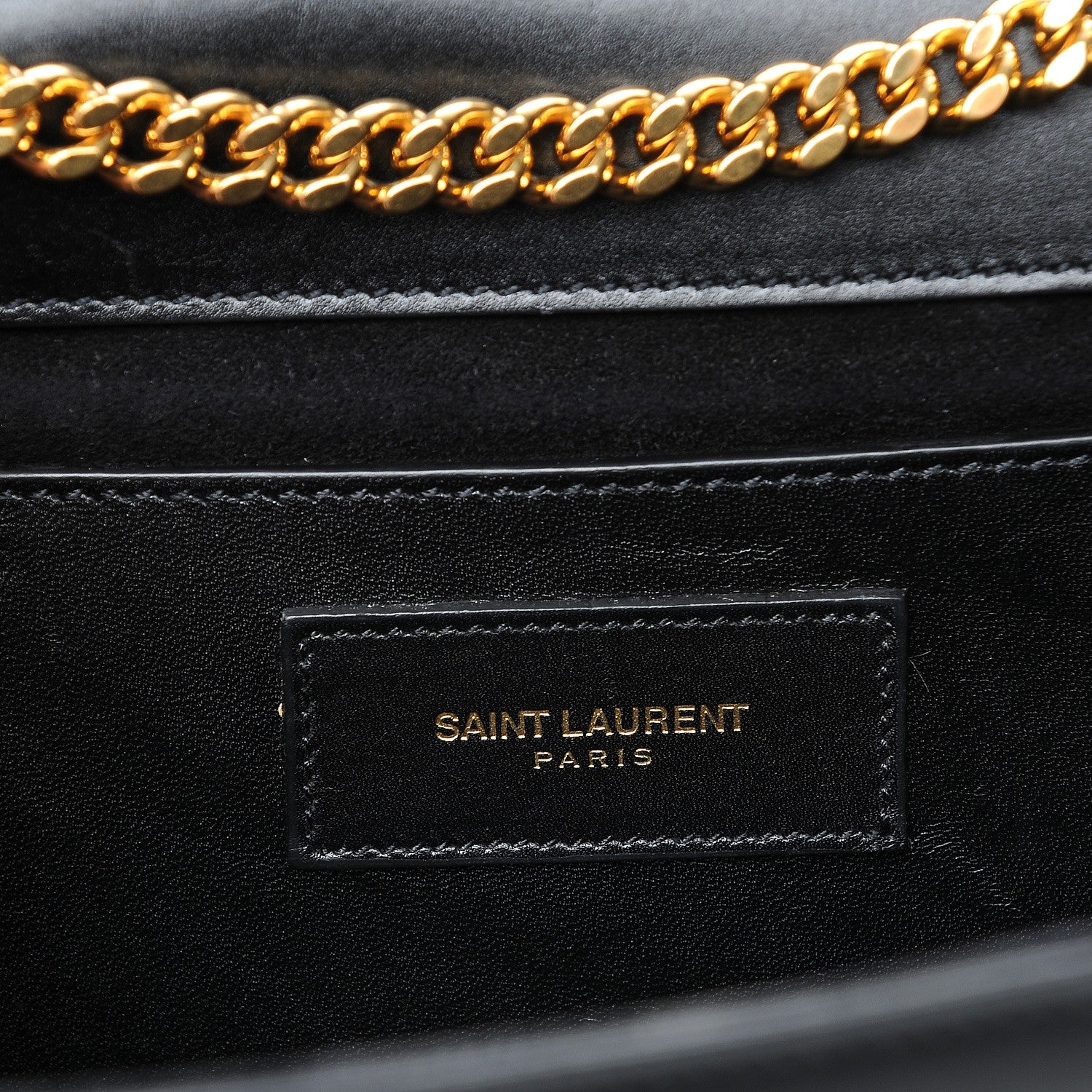 Saint Laurent Smooth Calfskin Medium Classic Monogram Kate Tassel Satchel Black 6 of 7