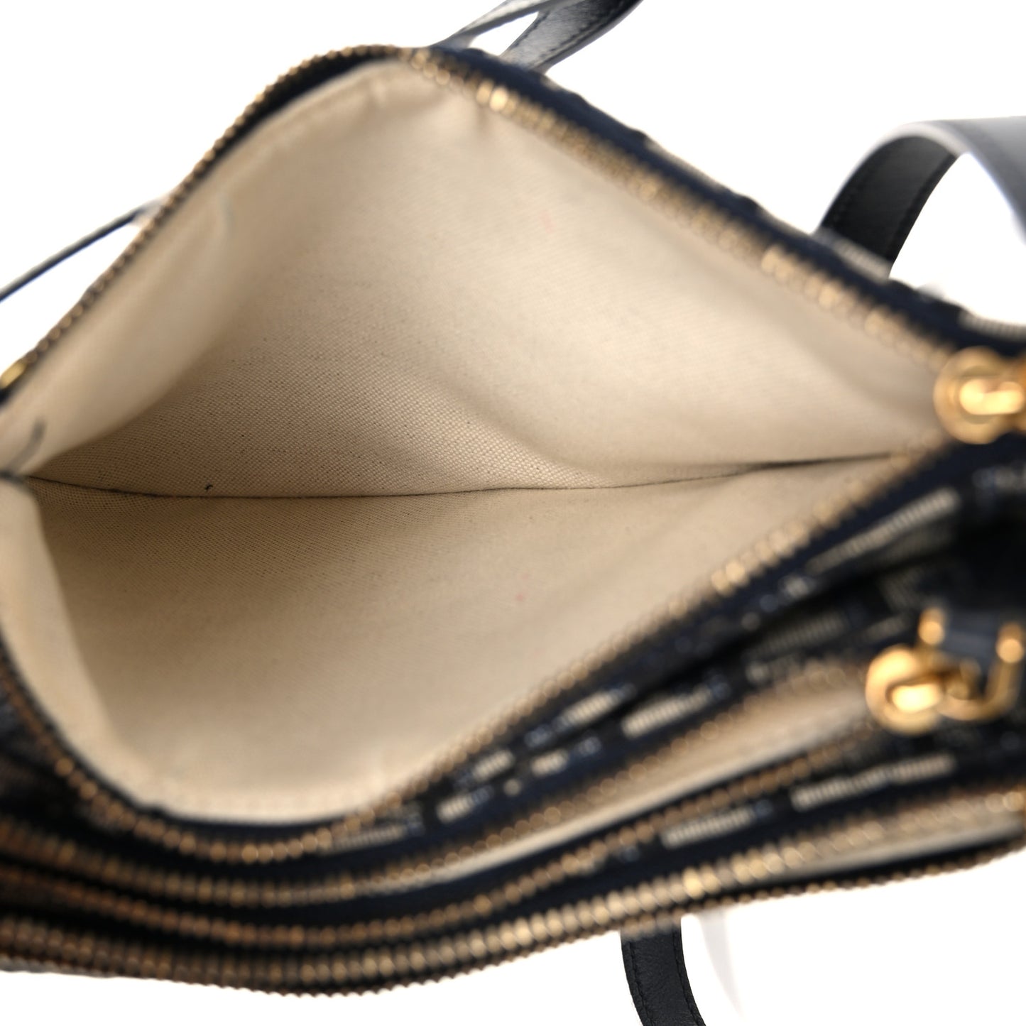 Oblique Saddle Pouch With Strap Navy Blue
