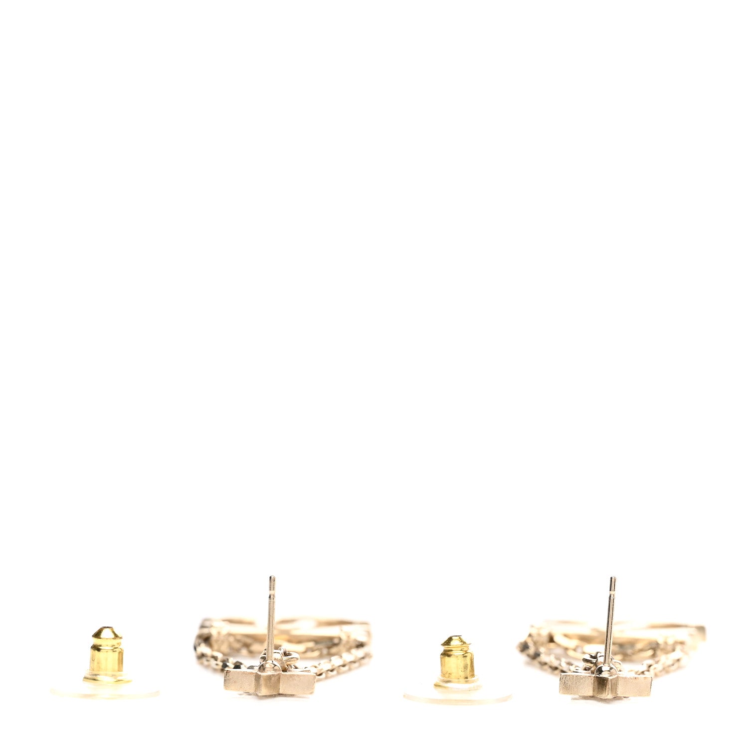 Chanel Crystal Star Drop CC Earrings Gold 3 of 4