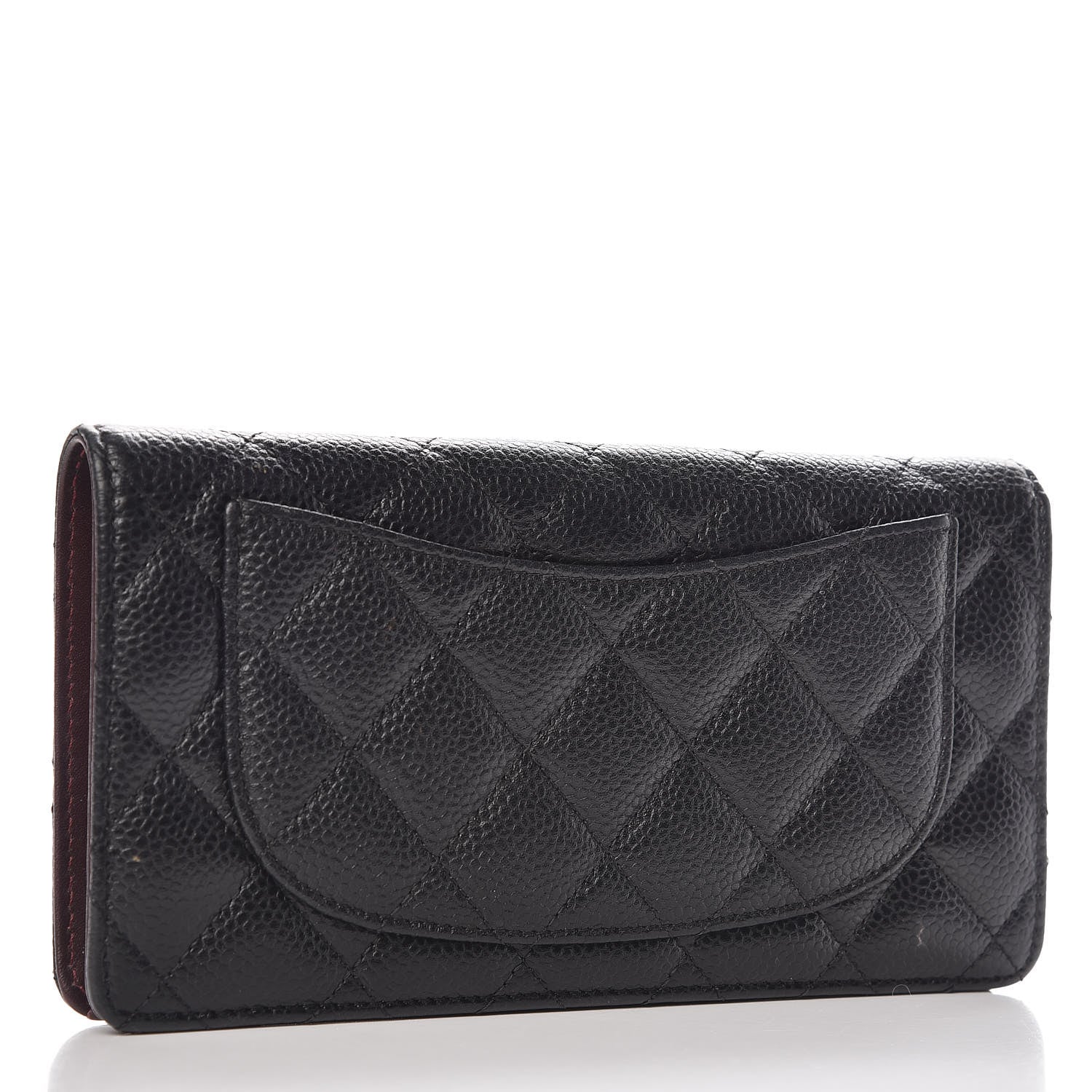 Chanel Caviar Quilted Yen Wallet Black 3 of 12